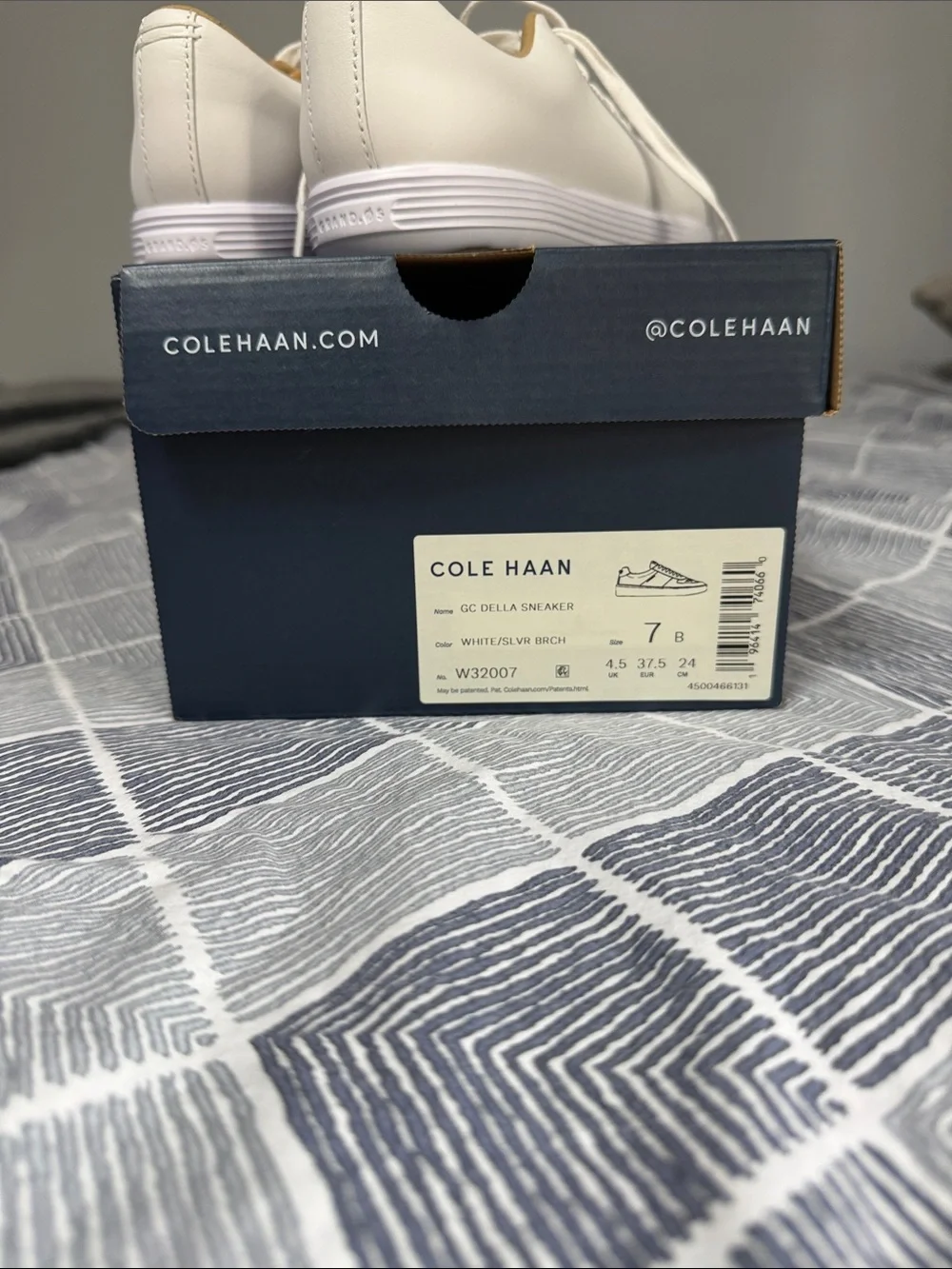 Cole Haan Cream Leather Lace-Up Sneakers